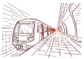 Skizze: U-Bahn am Wiener Hauptbahnhof