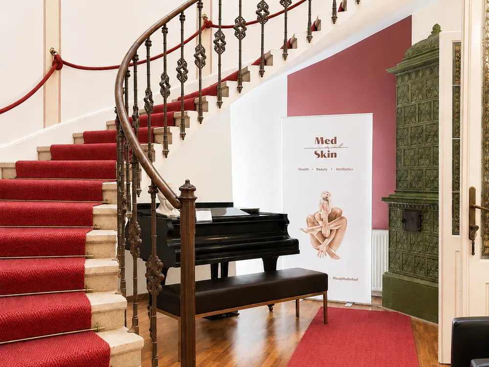 Historisches Stiegenhaus mit Flügel